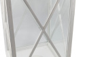 Biały lampion stojący drewno świeca latarnia na taras 88,5 cm