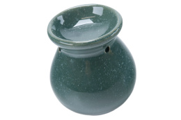 Kominek na wosk zapachowy ceramiczny zielony połysk vesuvius