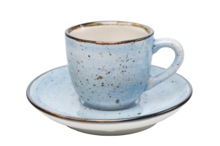 Komplet filiżanka do espresso kamionka bel rustic niebieska