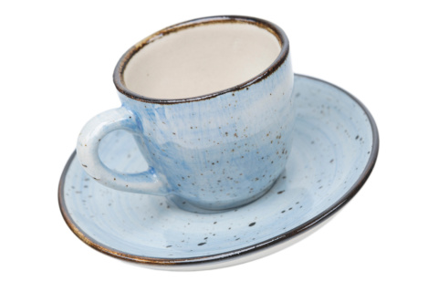 Komplet filiżanka do espresso kamionka bel rustic niebieska