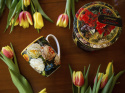 Kubek do herbaty camio kwiaty barokowe Carmani na prezent