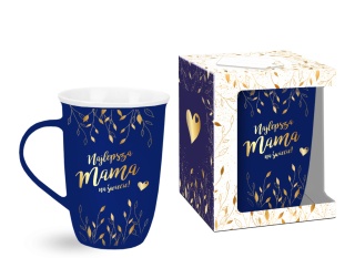 Kubek z okazji dnia Mamy najlepsza mama matowy granat prezent