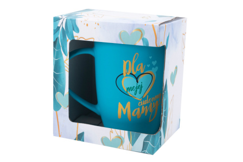 Kubek z okazji dnia Mamy dla mamy matowy turkusowy na prezent