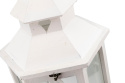 Lampion stojący lampka drewniana biel latarnia na taras 63 cm