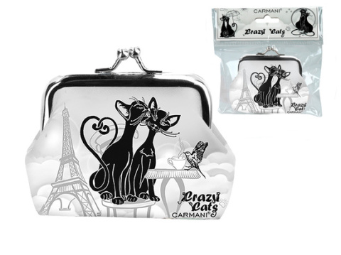 Mała portmonetka porfelik z kotami Carmani