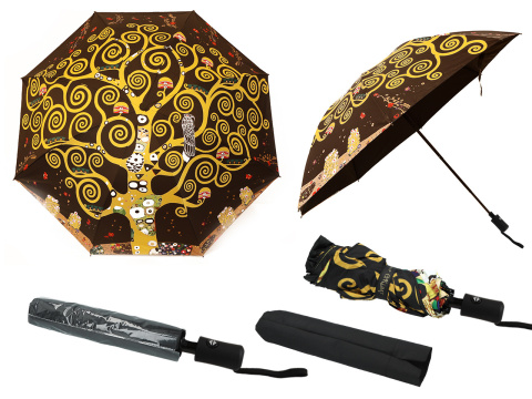 Parasolka parasol składany automat Klimt Drzewo życia Carmani