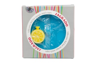 Pokrywka silikonowa do kubka przykrywka niebieska cytryna