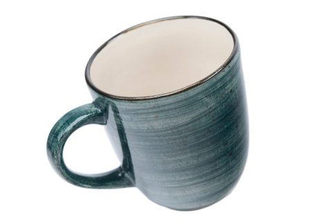 Prosty kubek kamionkowy bel rustic kera ceramika zieleń