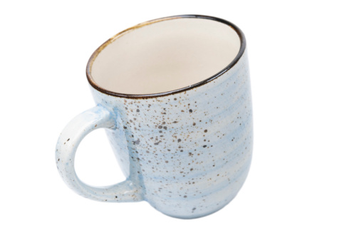 Prosty niebieski kamionkowy kubek bel rustic kera ceramika