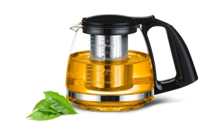 Szklany czajnik z sitkiem dzbanek 0,75 l do herbaty Estabello