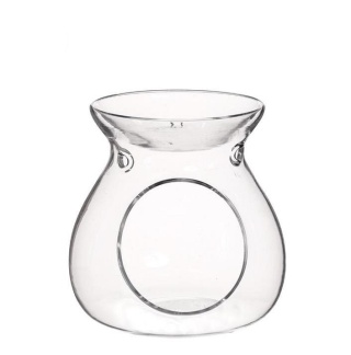 Szklany kominek na wosk olejek zapachowy ozdoba vesuvius