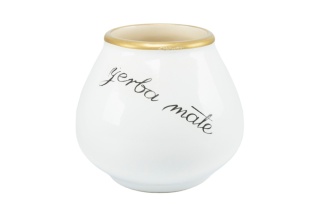 Tykwa do yerba mate w kolorze białym ceramika