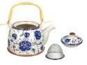 Zestaw dzbanek czajnik ceramiczny z zaparzaczem orient kwiat