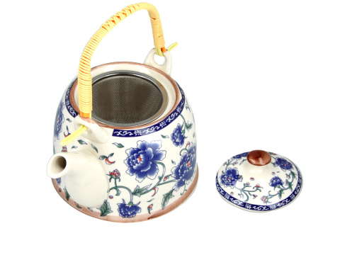 Zestaw dzbanek czajnik ceramiczny z zaparzaczem orient kwiat