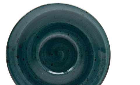 Zestaw filiżanka spodek do herbaty kamionka bel rustic zieleń