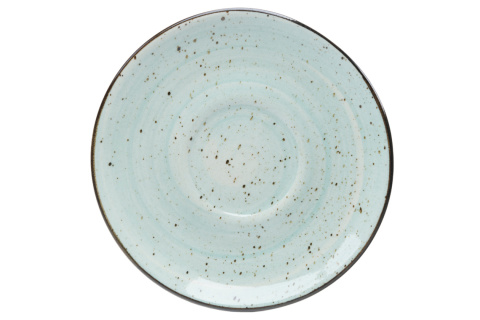 Zestaw filiżanka ze spodkiem kamionka bel rustic seledynowa