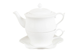 Biały komplet do parzenia herbaty tea for one na prezent