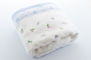 Ekskluzywny niebieski ręcznik bawełna chłonny miękki do rąk