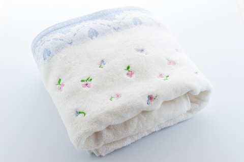 Ekskluzywny niebieski ręcznik bawełna chłonny miękki do rąk