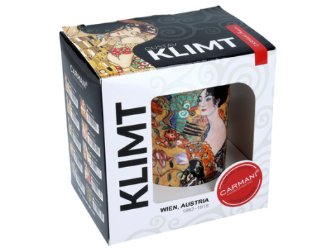 Klasyczny kubek Klimt Kobieta z wachlarzem Carmani do kawy