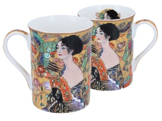 Klasyczny kubek Klimt Kobieta z wachlarzem Carmani do kawy
