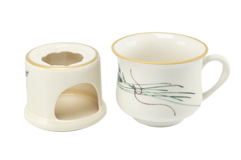 Kubek babuni lawenda Mieroszów na podgrzewaczu