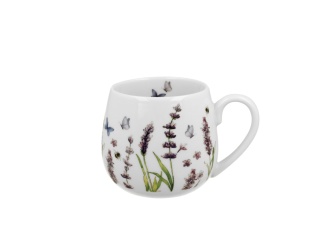 Kubek baryłka do herbaty kawy lavender na urodziny lawenda