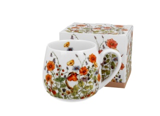 Kubek baryłka do herbaty wild birds ptaszki ptaki kwiaty