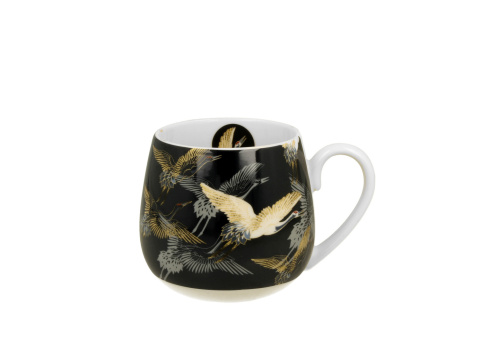 Kubek baryłka do herbaty ziół żurawie nocą na urodziny