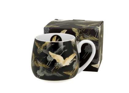 Kubek baryłka do herbaty ziół żurawie nocą na urodziny