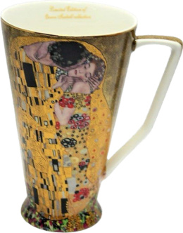 Kubek do latte w pudełku The Kiss porcelana na prezent Klimt