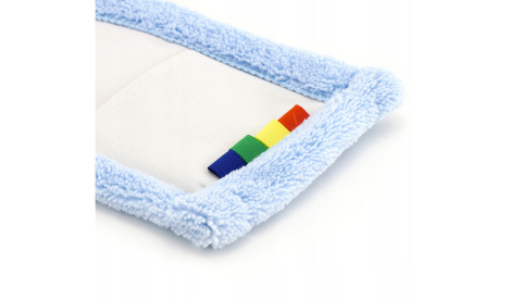 Mop płaski kij teleskopowy z mikrofibrą niebieski strong