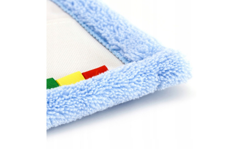 Mop płaski kij teleskopowy z mikrofibrą niebieski strong