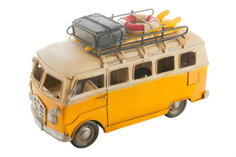 Replika bus żółty zabytkowy kolekcja auto samochód busik