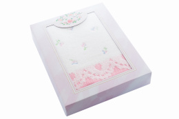 Różowy ręcznik z bawełny chłonny miękki do rąk łazienki