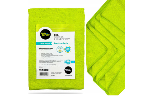 Ścierka do dużych powierzchni z mikrofibry 80x60 cm zielona