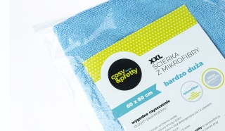 Ścierka do podłogi z mikrofibry bez smug 80x60 cm niebieska