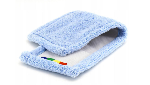 Zapas do mopa płaskiego z mikrofibry niebieski strong