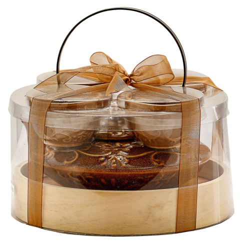 Zestaw dzbanek ceramiczny z 4 kubkami czarkami do herbaty