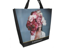 Ozdobna torba sklepowa na ramię kwiaty floral dreamers moda