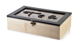 Drewniana skrzynka na herbatę na urodziny pudełko sadie tea