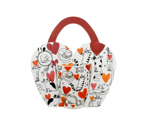 Klasyczny kubek do herbaty prezent koci świat obwoluta serca