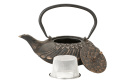Dzbanek żeliwny do herbaty czarny z filtrem 800 ml pelikan