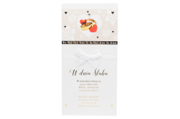 Kartka okazjonalna karnet z kopertą z okazji ślubu obrączki