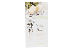 Kartka okazjonalna karnet z kopertą z okazji ślubu życzenia