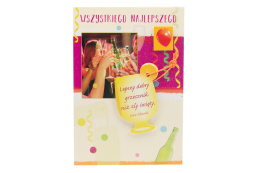 Kartka okazjonalna karnet z kopertą z życzeniami pomarańcz