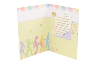 Kartka okazjonalna karnet z kopertą z życzeniami pomarańcz