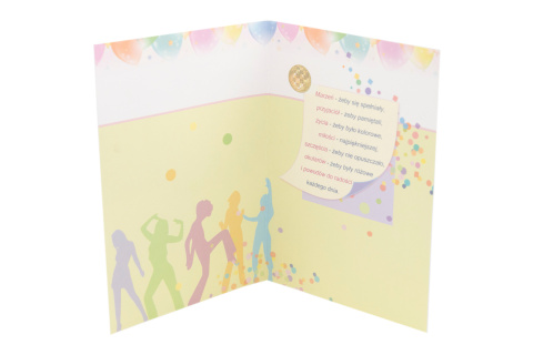 Kartka okazjonalna karnet z kopertą z życzeniami pomarańcz