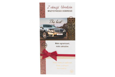 Kartka okazjonalna karnet z życzeniami kopertą dla mężczyzny