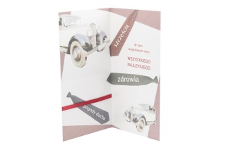 Kartka okazjonalna karnet z życzeniami kopertą dla mężczyzny